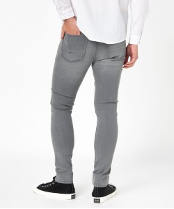 Jean homme skinny taille haute en coton stretch